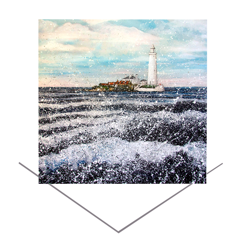 St Marys Lighthouse Greeting Card